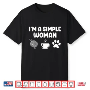 Simple Identity Dog Coffee Knitting Crochet Christmas Shirt