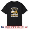 Woman Survives On Books Yarn Knitting Crochet Statement Shirt