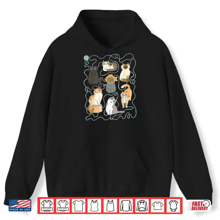 Hoodie Cute Kittens With Crochet Knitters Crocheter Crocheting Animal Shirt