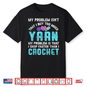 Professional Athletic Crochet Crocheting Yarn Knitting Humor Funny Shirt