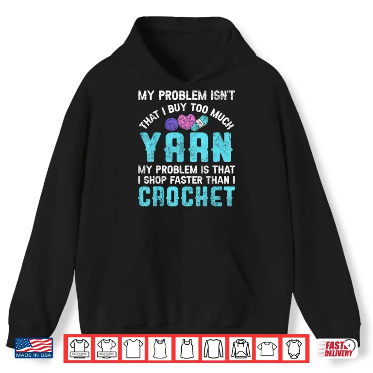 Hoodie Professional Athletic Crochet Crocheting Yarn Knitting Humor Funny Shirt