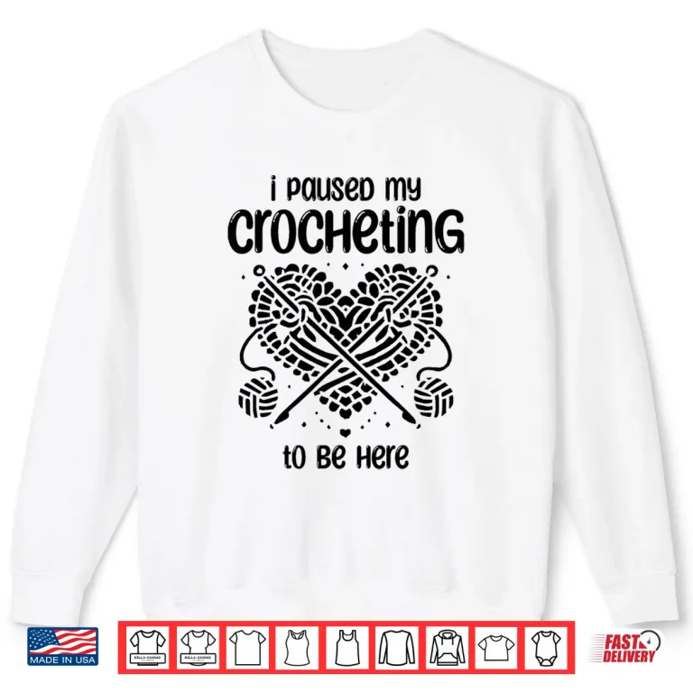 Sweatshirt Professional Design Crochet Yarn Lover Crocheter Modern Graphic Shirt