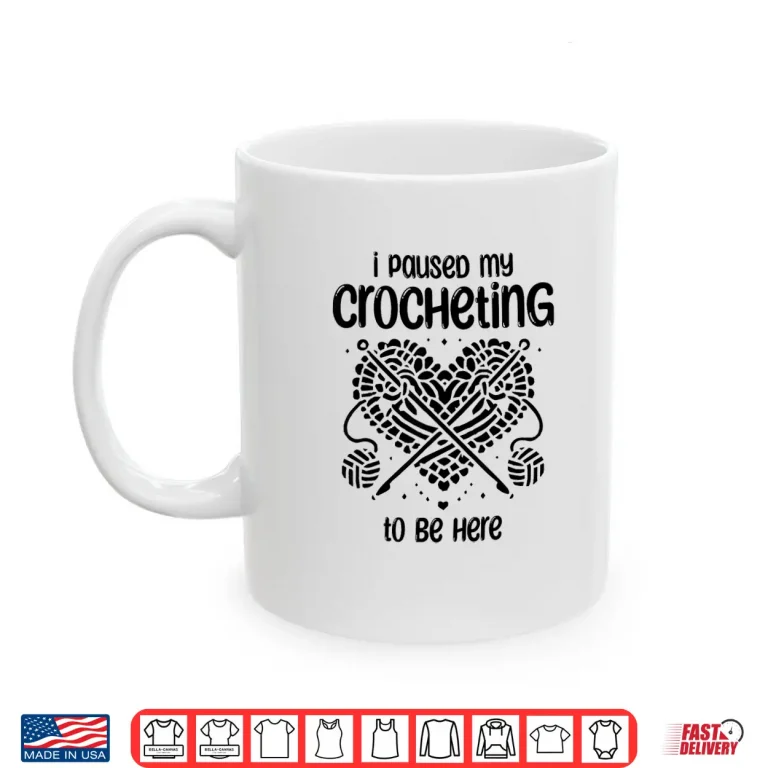 Mug Professional Design Crochet Yarn Lover Crocheter Modern Graphic Shirt
