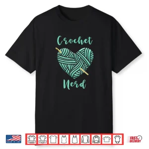 Professional Nerd Design Crochet Funny Knitting Graphic Apparel Shirt
