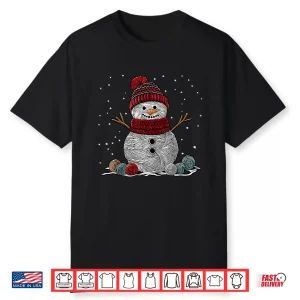 Snowman Design Yarn Sewing Knitting Crocheting Quilter Shirt