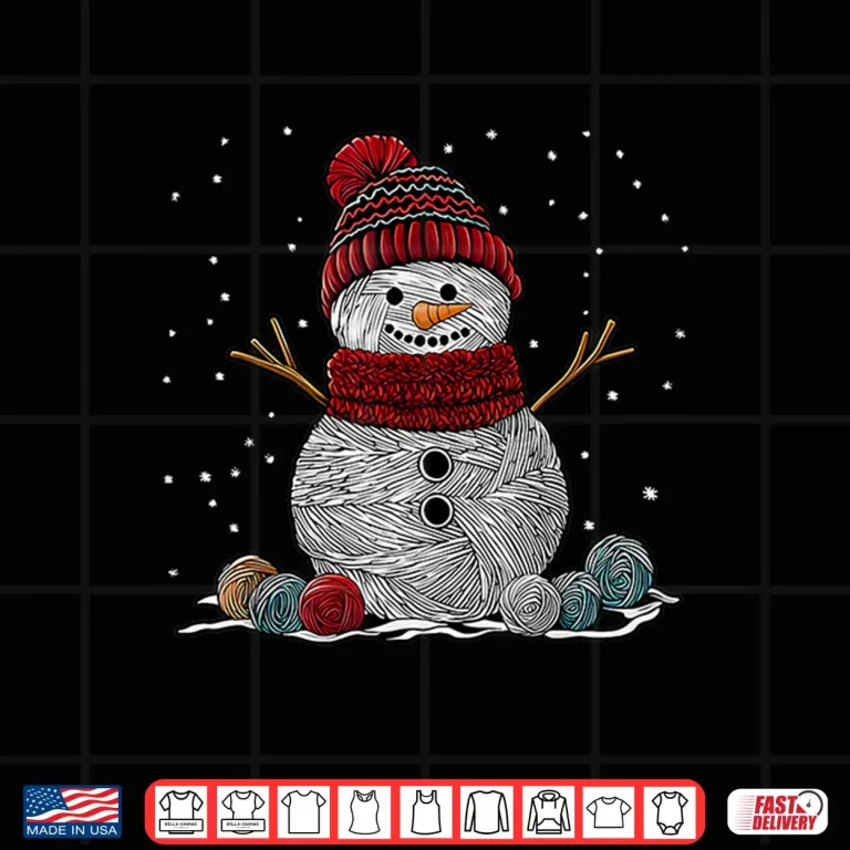 Design Snowman Design Yarn Sewing Knitting Crocheting Quilter Shirt