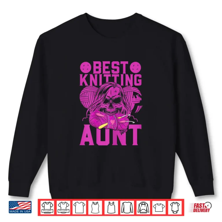 Sweatshirt Aesthetic Professional Design Knitting Aunt Identity Graphic Shirt