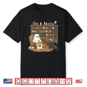 Boo Ghost Halloween Yarn Crochet Knitting Spooky Retro Shirt