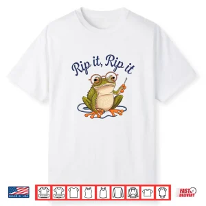 Frog Frogging Rip It Crochet Yarn Knitting Crafting Hobby Shirt