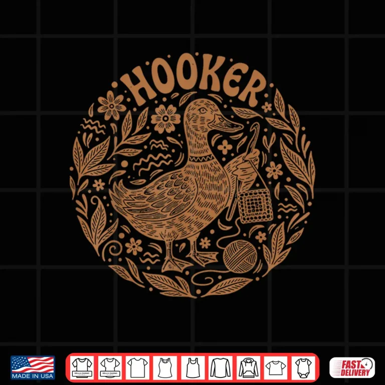 Design Hooker Duck Crochet Lover Professional Yarn Humor Funny Shirt