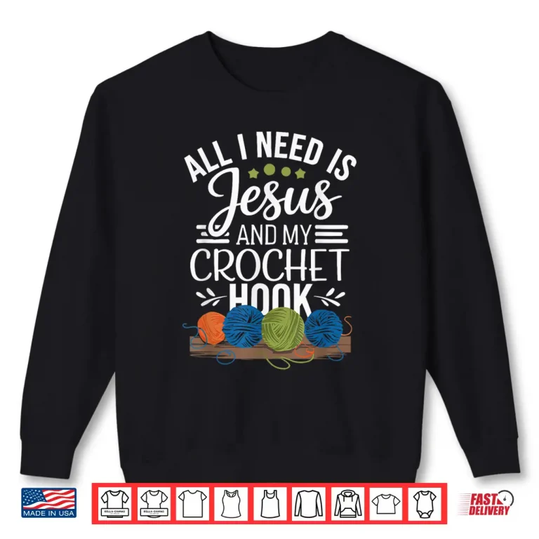 Sweatshirt Jesus Christ Religion Christian Knitting Professional Crochet Shirt