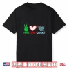 Peace Love Professional Crochet Crocheter Knitting Crafter Shirt