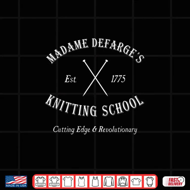 Design Madame Defarges Knitting School Professional Literary Graphic Shirt