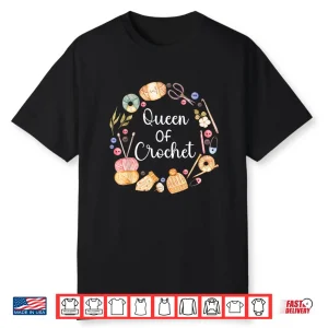 Professional Queen Design Crochet Crocheting Love Knitting Passion Shirt
