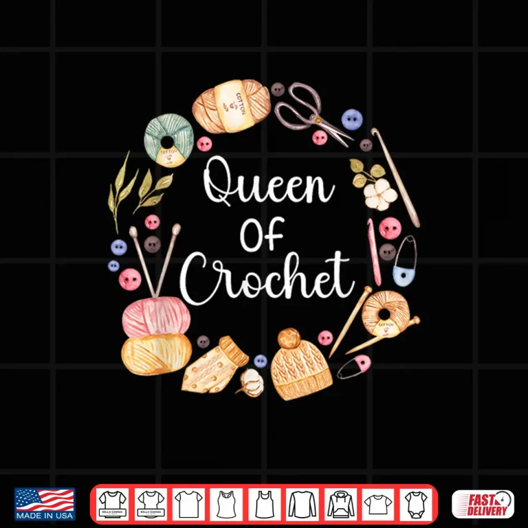 Design Professional Queen Design Crochet Crocheting Love Knitting Passion Shirt
