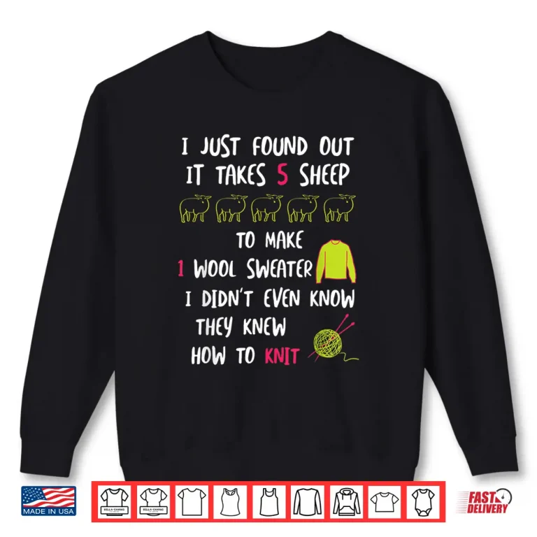 Sweatshirt Sheep Knitter Gift Knitting Joke Professional Humor Funny Shirt