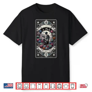 The Knitter Tarot Card Skeleton Knitting Crocheter Lovers Shirt