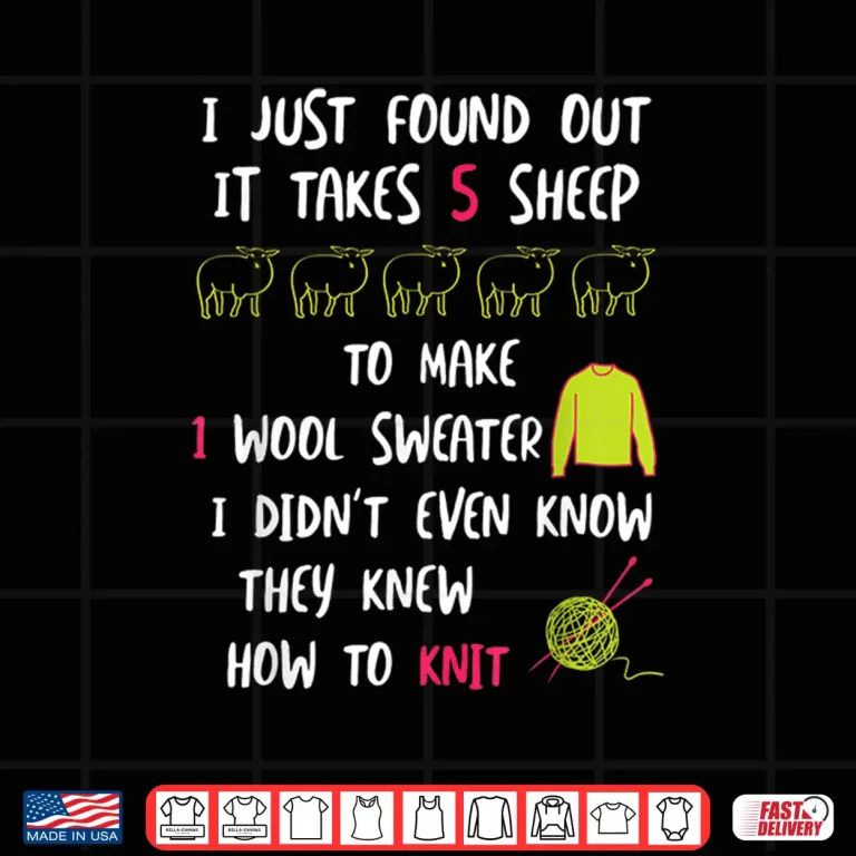 Design Sheep Knitter Gift Knitting Joke Professional Humor Funny Shirt
