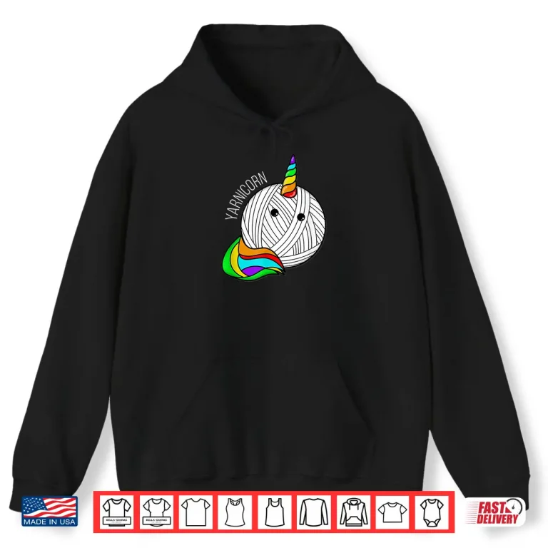 Hoodie Unicorn Yarnicorn Pictures Yarn Art Professional Humor Shirt