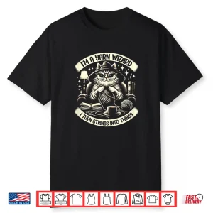 Wizard Strings Into Things Yarn Wizard Knitting Professional Shirt