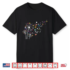 Dandelion Flowers Elements Fun Sewing Quilting Modern Graphic Shirt