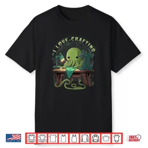 I Love Crafting Cthulhu Sewing Professional Funny Cute Character Shirt