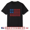 Patriotic American Flag Quilt Quilting Sewing Fourth Of July Shirt