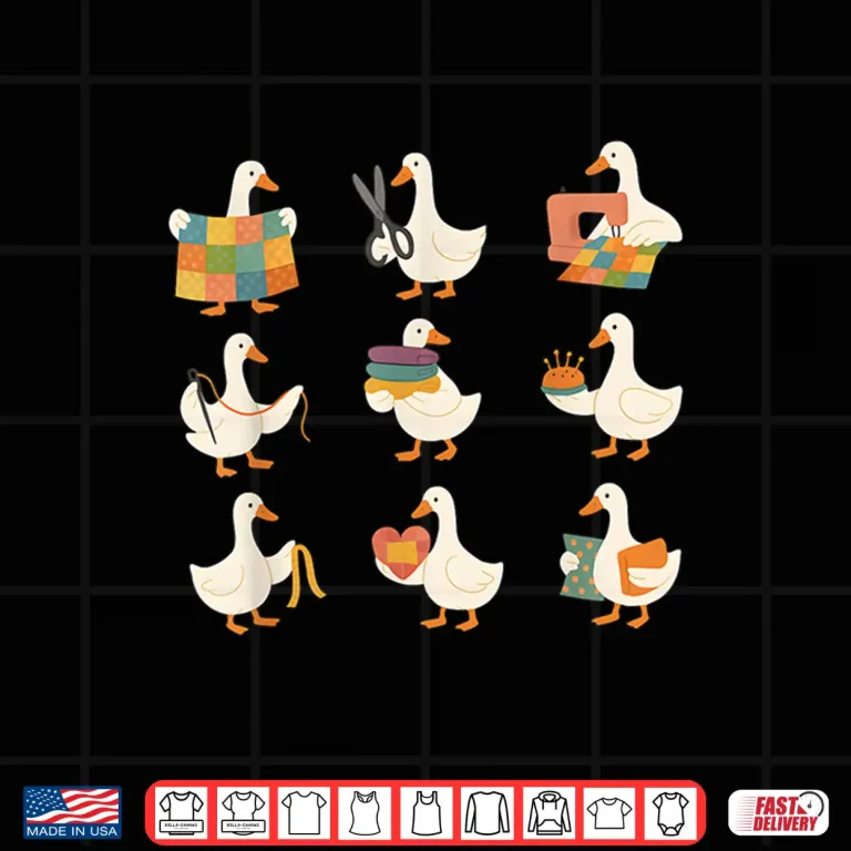 Design Patchwork Quilt Maker Funny Goose Sewing Cute Quilting Graphic Shirt