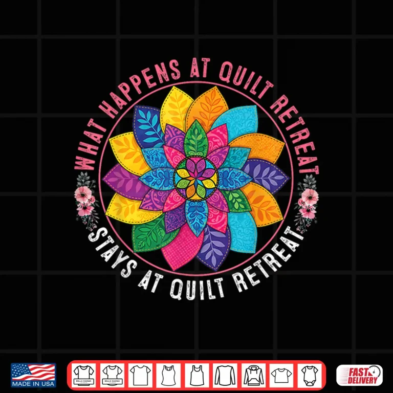 Design Retreat Graphic Funny Quilting Quilter Sewing Quilt Modern Shirt