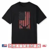 American Flag Design Swimming Professional Swimmer Retro Shirt