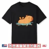 Animal Cartoon Graphic Swimming Capybara Birds Funny Character Shirt