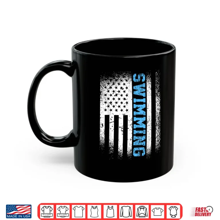 Mug American Swimmer USA Flag Swimming Swim Professional Athletic Shirt