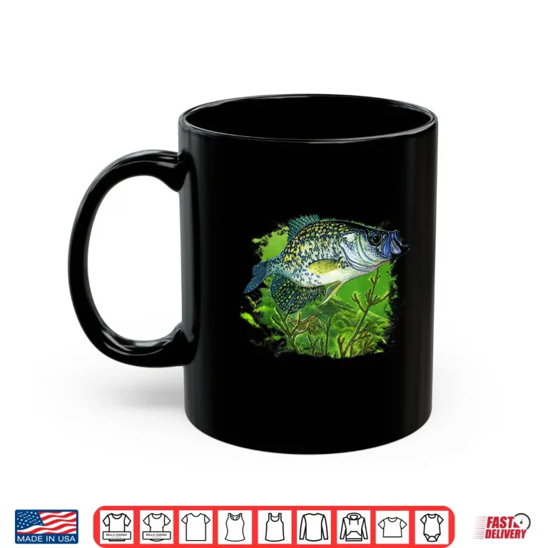 Mug Cool Branches Design Crappie Swimming Professional Aquatic Graphic Shirt