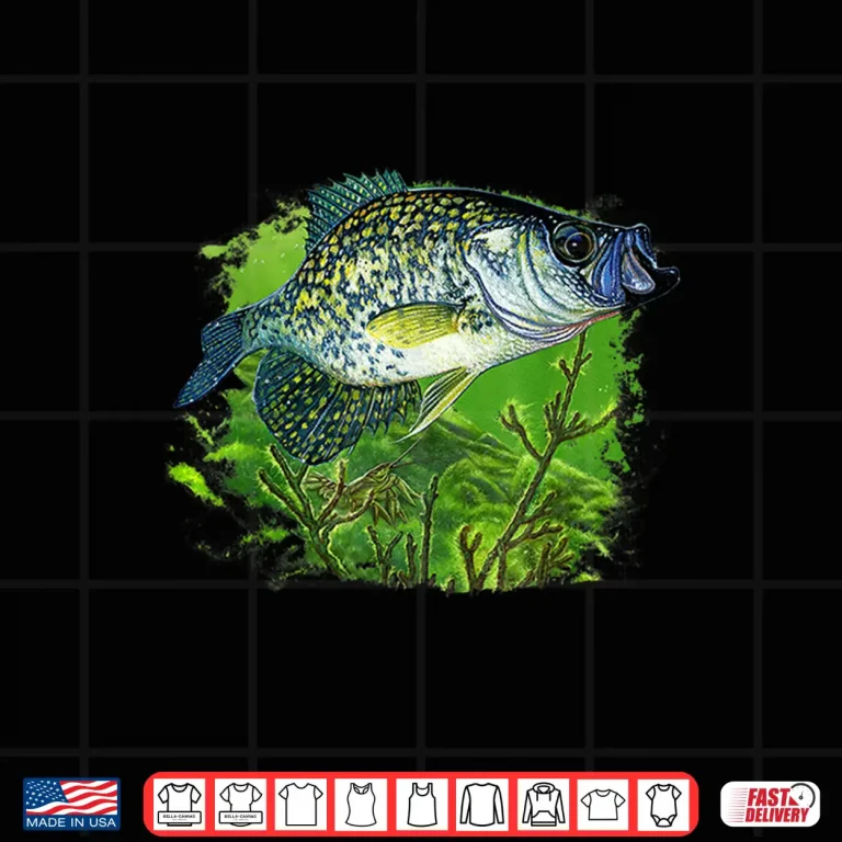 Design Cool Branches Design Crappie Swimming Professional Aquatic Graphic Shirt