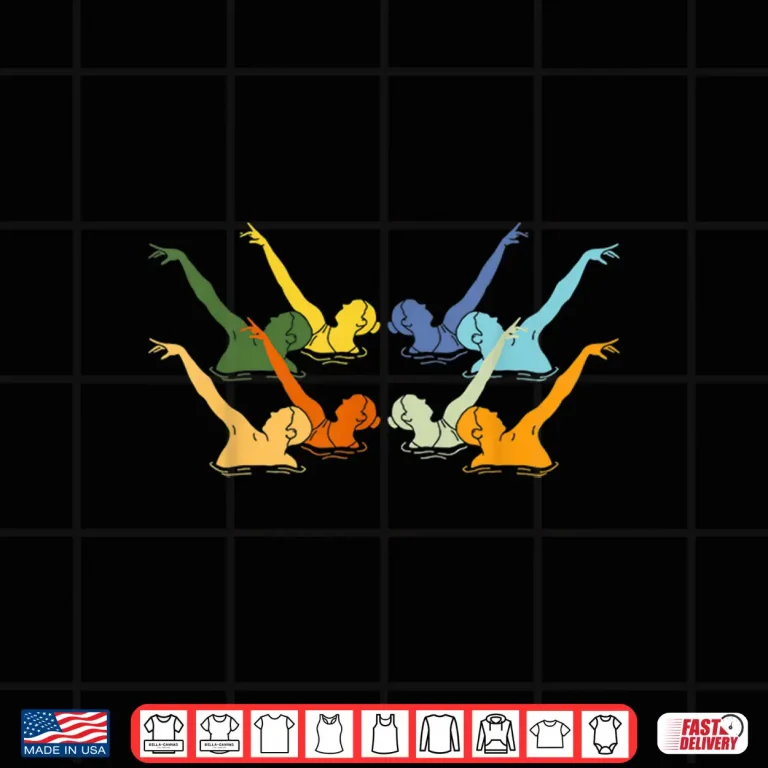 Design Artistic Professional Synchronized Swimming Retro Vintage Shirt