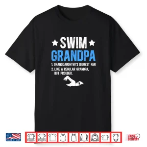 Definition Design Swim Grandpa Swimming Swimmer Grandfather Shirt