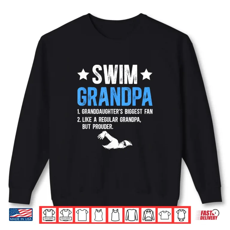Sweatshirt Definition Design Swim Grandpa Swimming Swimmer Grandfather Shirt