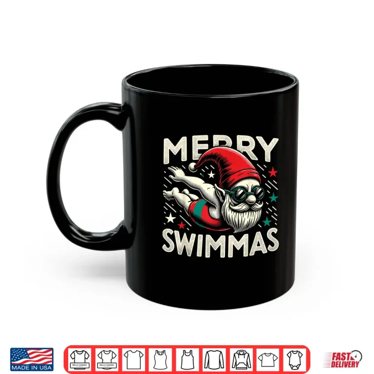 Mug Gnome Merry Swimmas Swimmer Christmas Holiday Seasonal Shirt