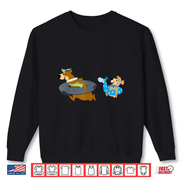 Sweatshirt Going Swimming Yogi Bear and Boo Boo Character Graphic Shirt