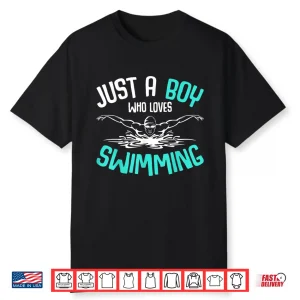 Just A Person Who Loves Swimming Swimmer Youth Graphic Shirt