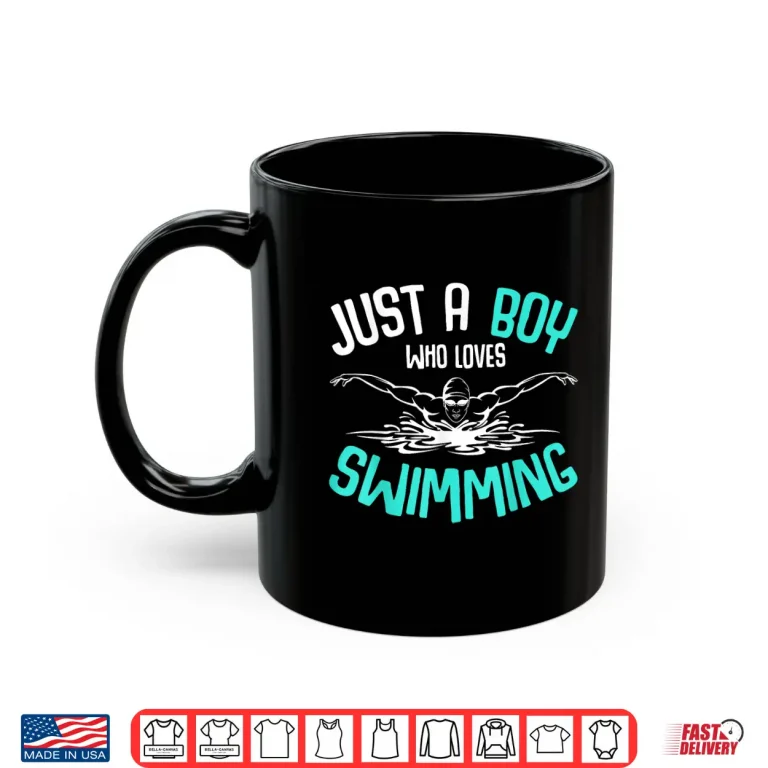 Mug Just A Person Who Loves Swimming Swimmer Youth Graphic Shirt