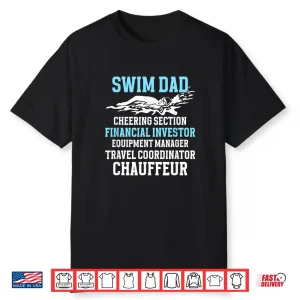 Parent Identity Definition Swim Dad Father Of A Swimmer Shirt