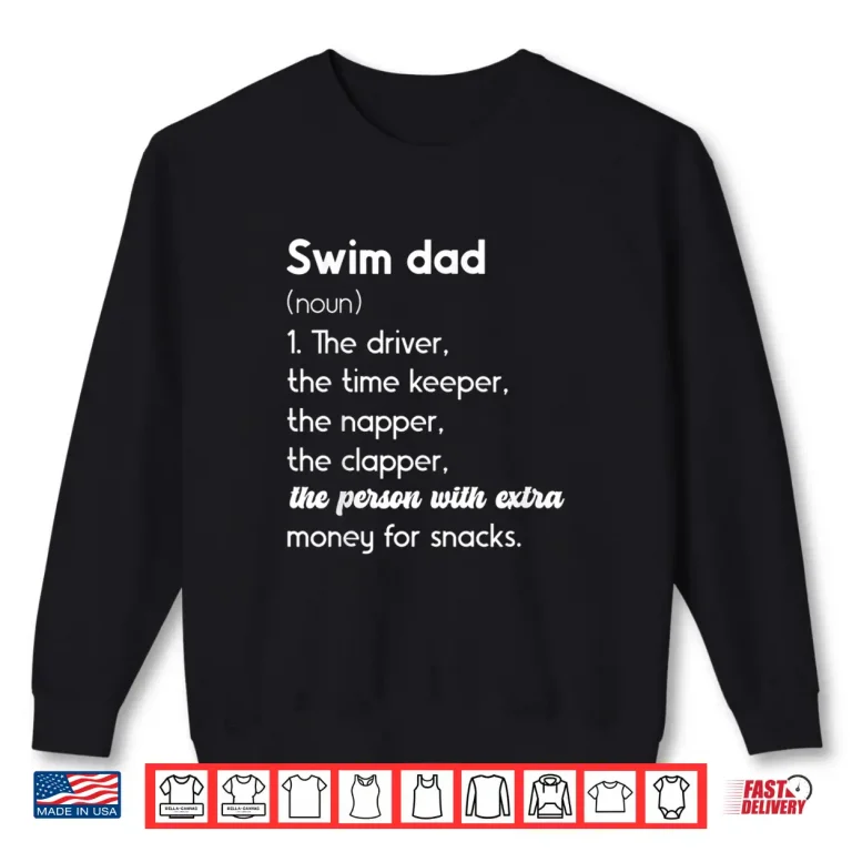 Sweatshirt Parent Identity Definition Swim Dad Swimming Father Identity Shirt