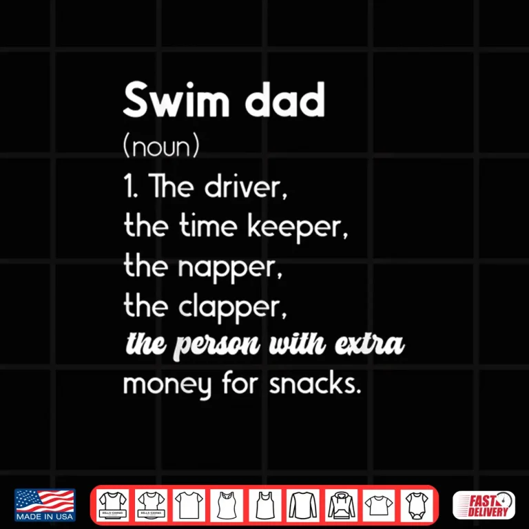 Design Parent Identity Definition Swim Dad Swimming Father Identity Shirt