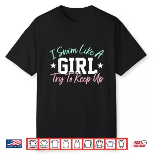 Professional Aesthetic Swimming Girl Daughter Swimmer Graphic Shirt