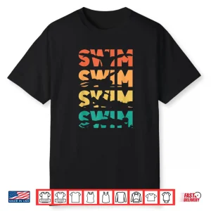 Professional Aesthetic Swimming Swimmer Modern Retro Vintage Shirt
