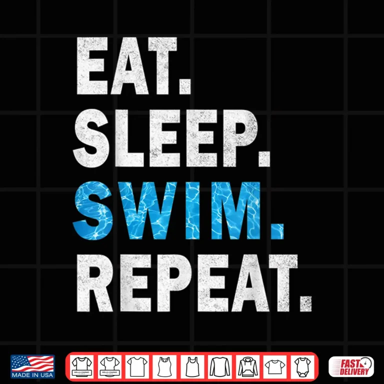 Design Pool Effect Design Eat Sleep Swim Repeat Swimmers Professional Shirt