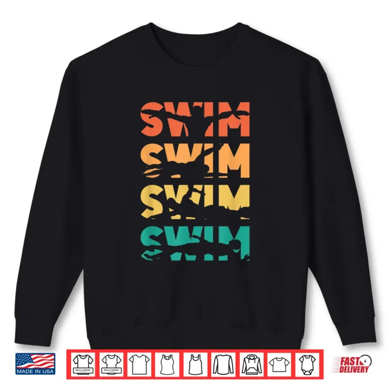 Sweatshirt Professional Aesthetic Swimming Swimmer Modern Retro Vintage Shirt