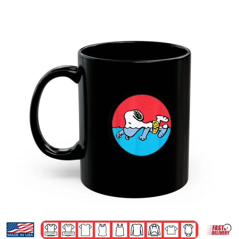 Mug Professional Character Peanuts Snoopy Swimming Modern Graphic Shirt