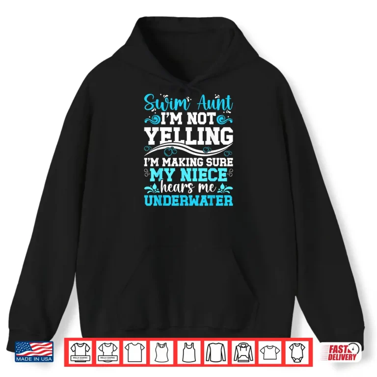 Hoodie Relative Identity Swim Aunt Swimming Swimmer Auntie Humor Shirt
